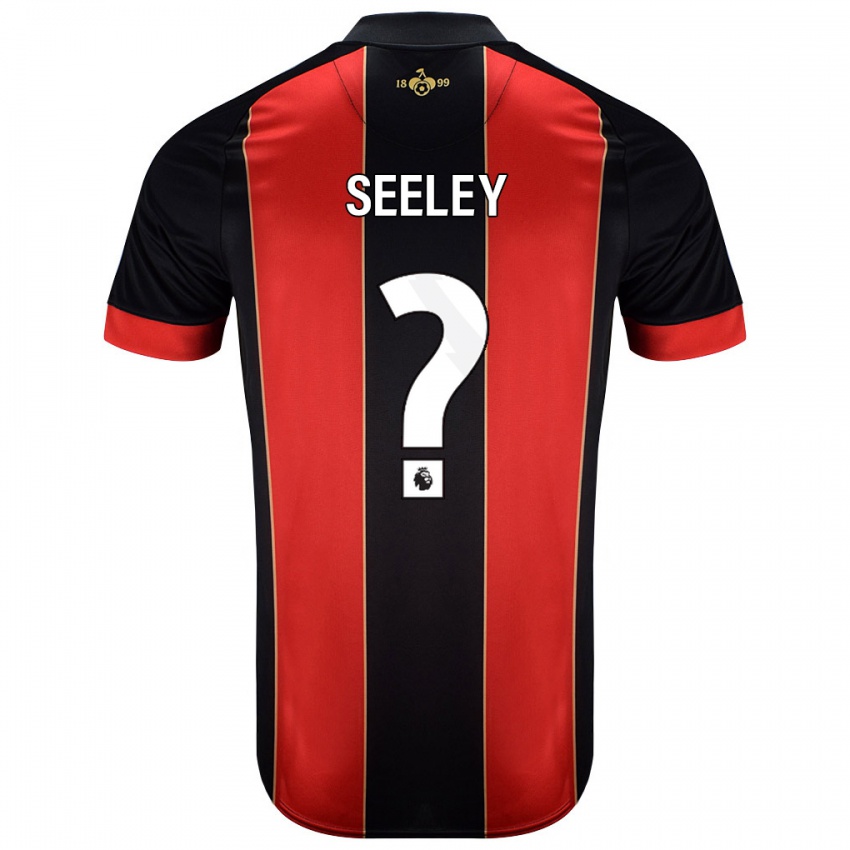 Heren Will Seeley #0 Rood Zwart Thuisshirt Thuistenue 2024/25 T-Shirt