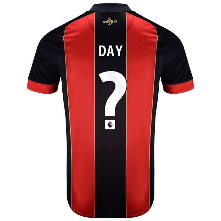 Heren Jonny Day #0 Rood Zwart Thuisshirt Thuistenue 2024/25 T-Shirt