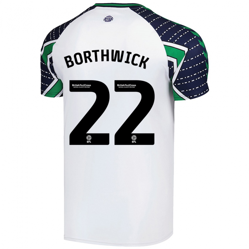 Heren Megan Borthwick #22 Wit Uitshirt Uittenue 2024/25 T-Shirt