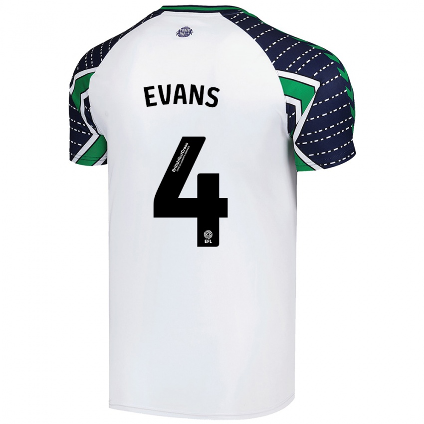 Heren Corry Evans #4 Wit Uitshirt Uittenue 2024/25 T-Shirt