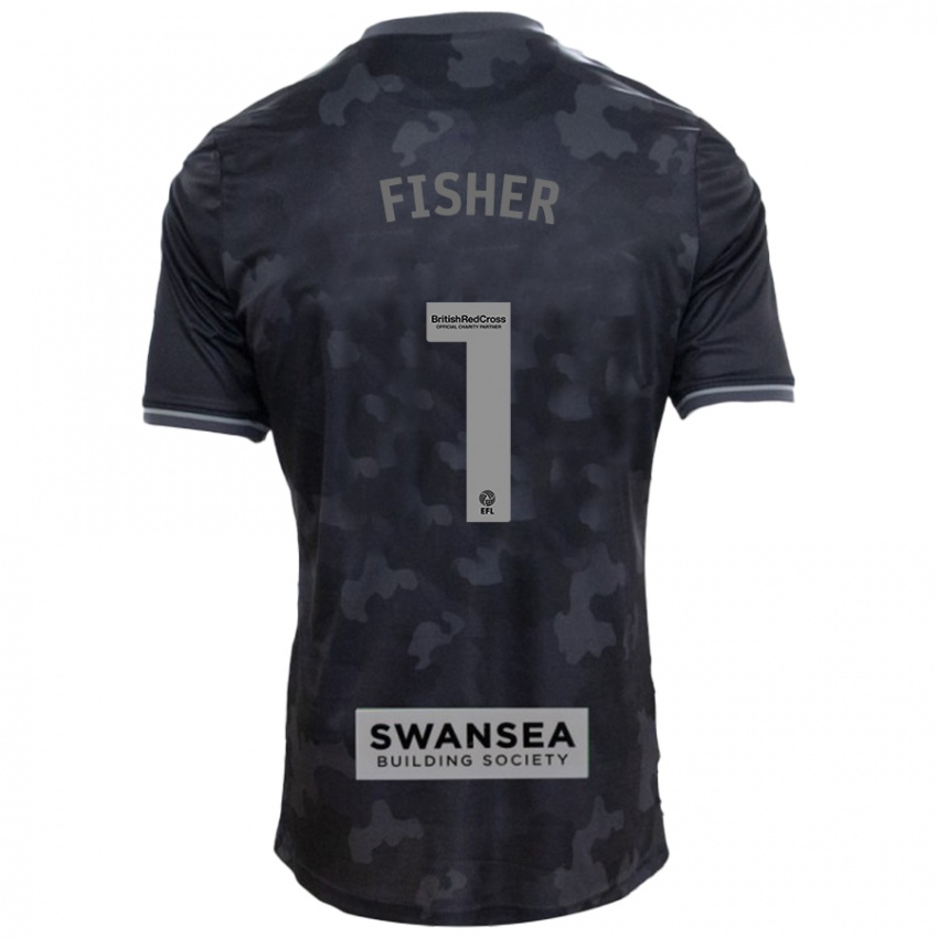 Heren Andy Fisher #1 Zwart Uitshirt Uittenue 2024/25 T-Shirt