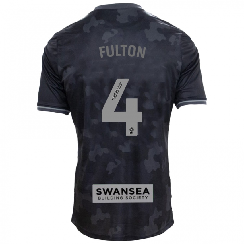 Heren Jay Fulton #4 Zwart Uitshirt Uittenue 2024/25 T-Shirt