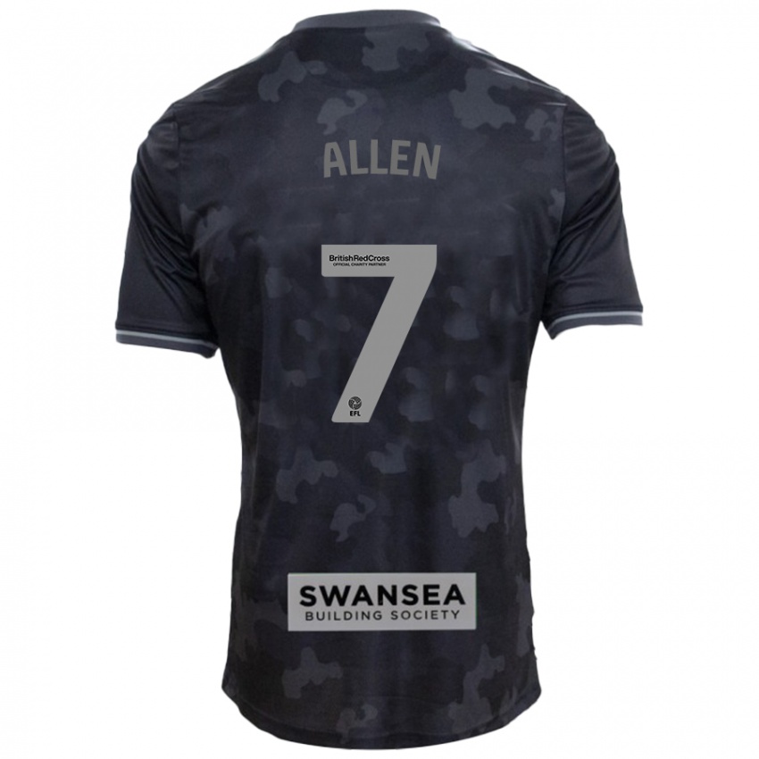 Heren Joe Allen #7 Zwart Uitshirt Uittenue 2024/25 T-Shirt