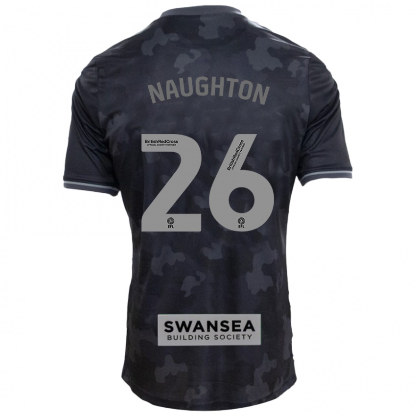 Heren Kyle Naughton #26 Zwart Uitshirt Uittenue 2024/25 T-Shirt