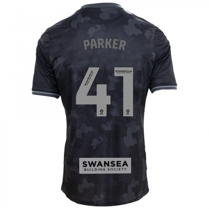 Heren Sam Parker #41 Zwart Uitshirt Uittenue 2024/25 T-Shirt