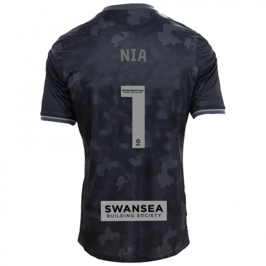 Heren Ffion Rees Nia #1 Zwart Uitshirt Uittenue 2024/25 T-Shirt