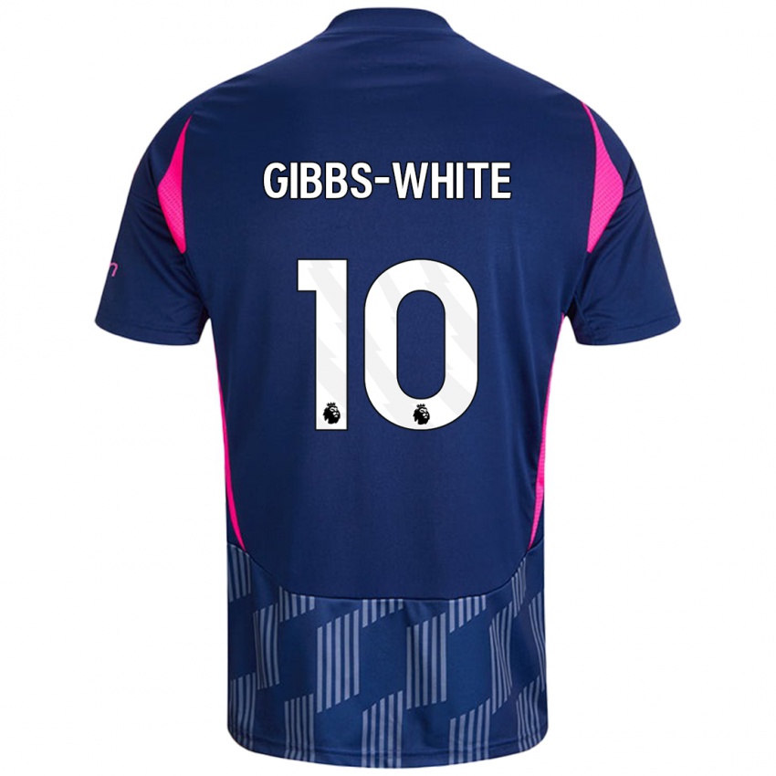 Heren Morgan Gibbs-White #10 Koningsblauw Roze Uitshirt Uittenue 2024/25 T-Shirt