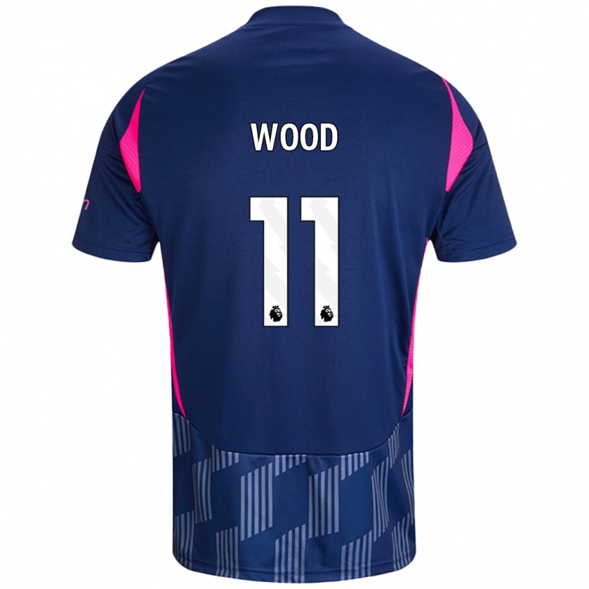 Heren Chris Wood #11 Koningsblauw Roze Uitshirt Uittenue 2024/25 T-Shirt