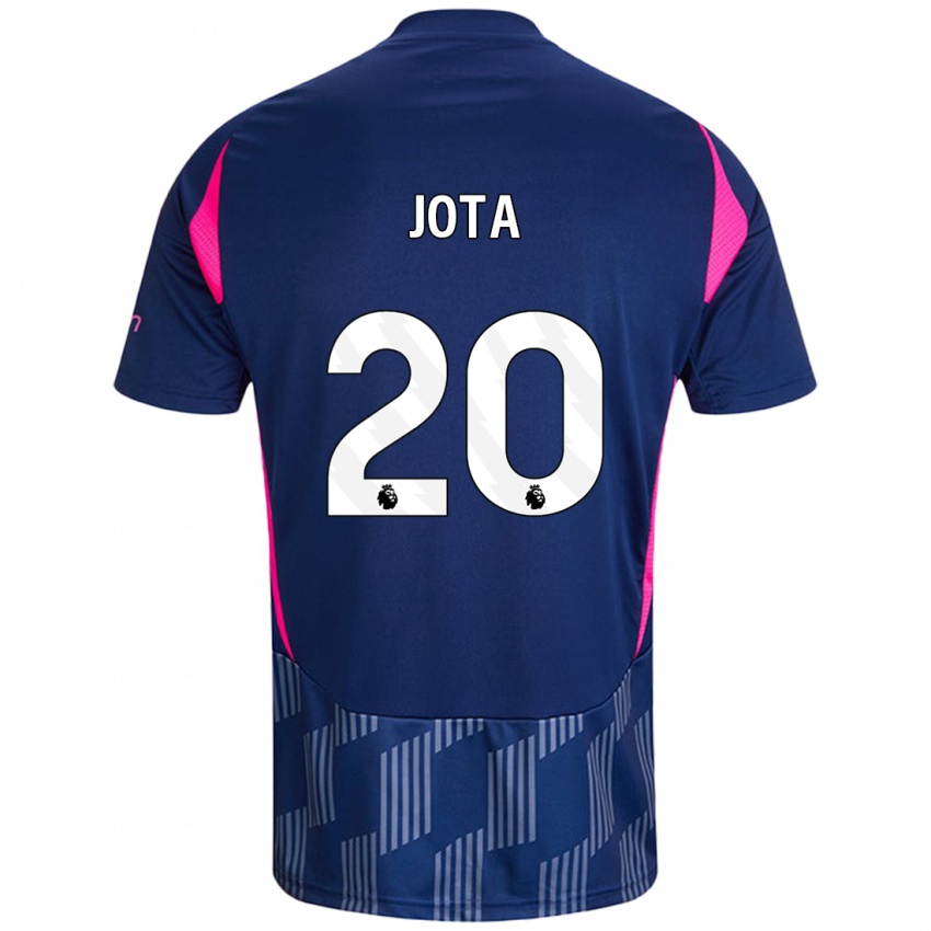 Heren Jota Silva #20 Koningsblauw Roze Uitshirt Uittenue 2024/25 T-Shirt