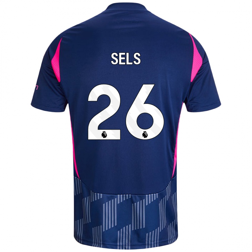 Heren Matz Sels #26 Koningsblauw Roze Uitshirt Uittenue 2024/25 T-Shirt