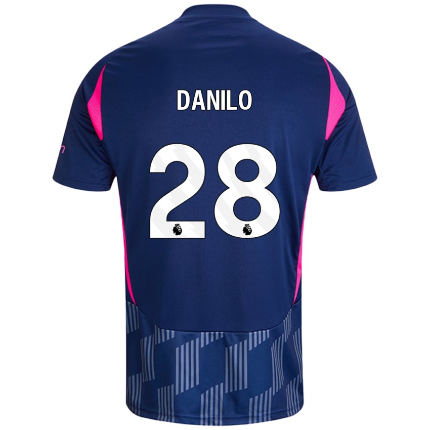 Heren Danilo #28 Koningsblauw Roze Uitshirt Uittenue 2024/25 T-Shirt