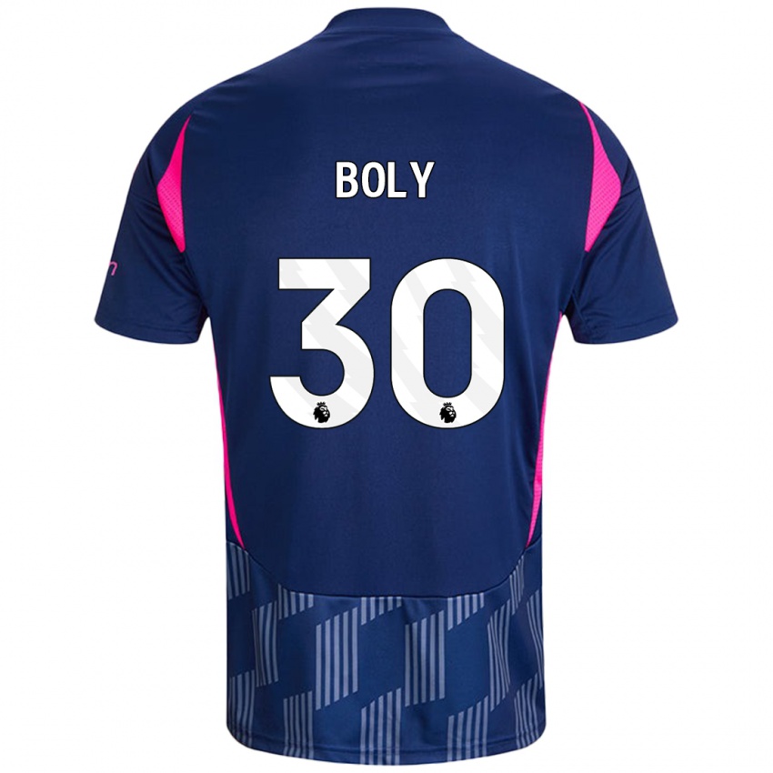 Heren Willy Boly #30 Koningsblauw Roze Uitshirt Uittenue 2024/25 T-Shirt