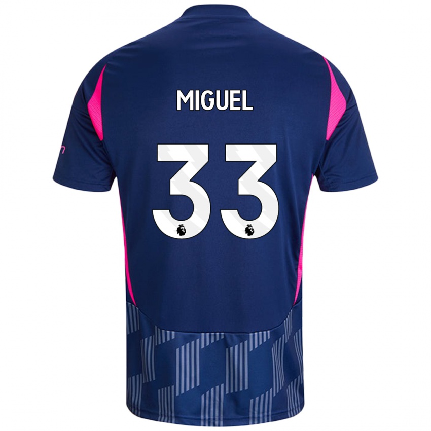 Heren Carlos Miguel #33 Koningsblauw Roze Uitshirt Uittenue 2024/25 T-Shirt