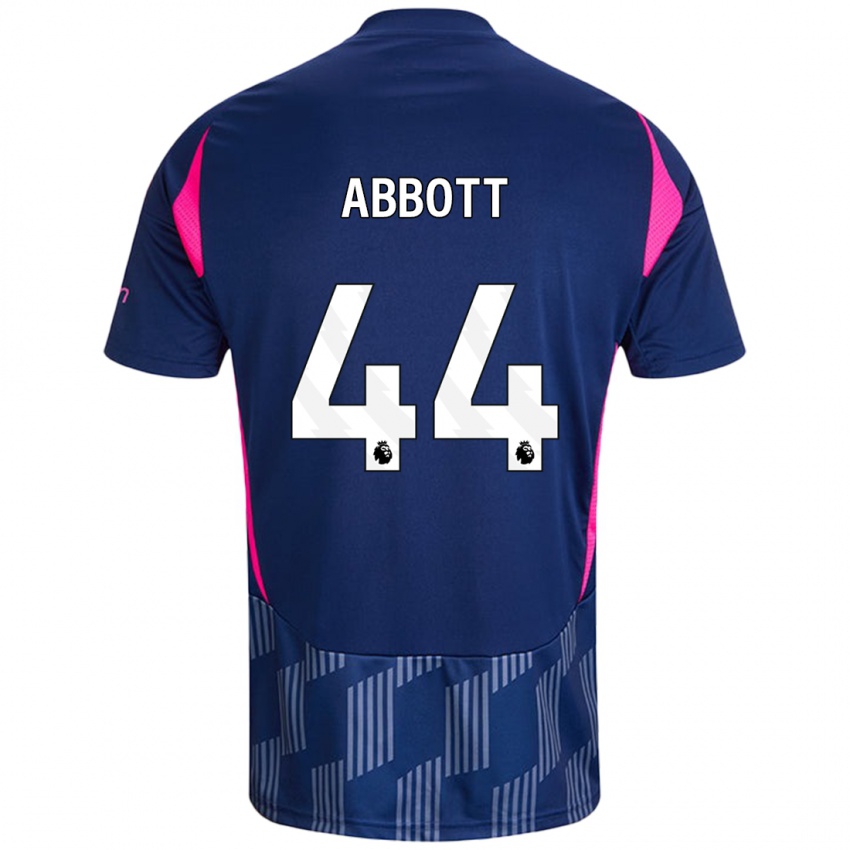 Heren Zach Abbott #44 Koningsblauw Roze Uitshirt Uittenue 2024/25 T-Shirt