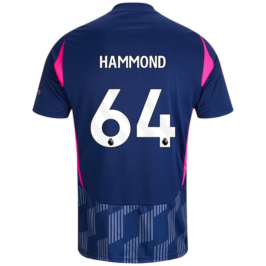 Heren Ben Hammond #64 Koningsblauw Roze Uitshirt Uittenue 2024/25 T-Shirt