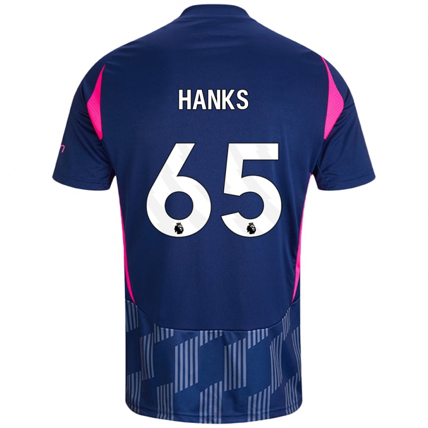 Heren Justin Hanks #65 Koningsblauw Roze Uitshirt Uittenue 2024/25 T-Shirt