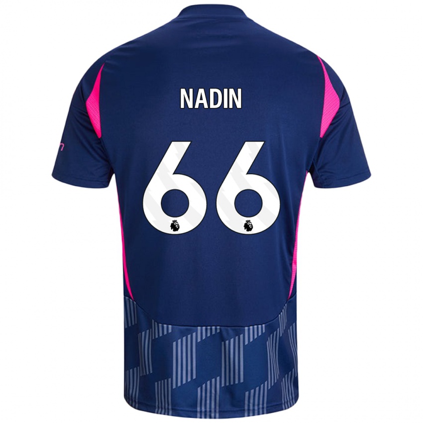 Heren Jack Nadin #66 Koningsblauw Roze Uitshirt Uittenue 2024/25 T-Shirt