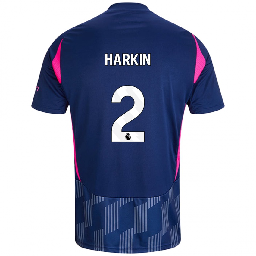 Heren Lyndsey Harkin #2 Koningsblauw Roze Uitshirt Uittenue 2024/25 T-Shirt