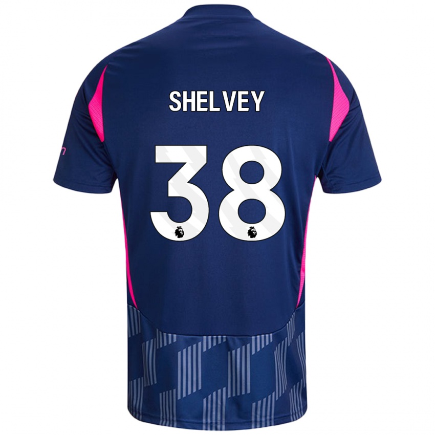 Heren George Shelvey #38 Koningsblauw Roze Uitshirt Uittenue 2024/25 T-Shirt