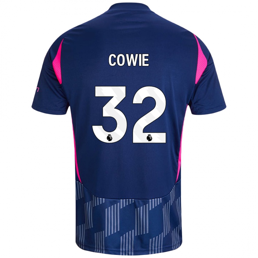 Heren Abi Cowie #32 Koningsblauw Roze Uitshirt Uittenue 2024/25 T-Shirt