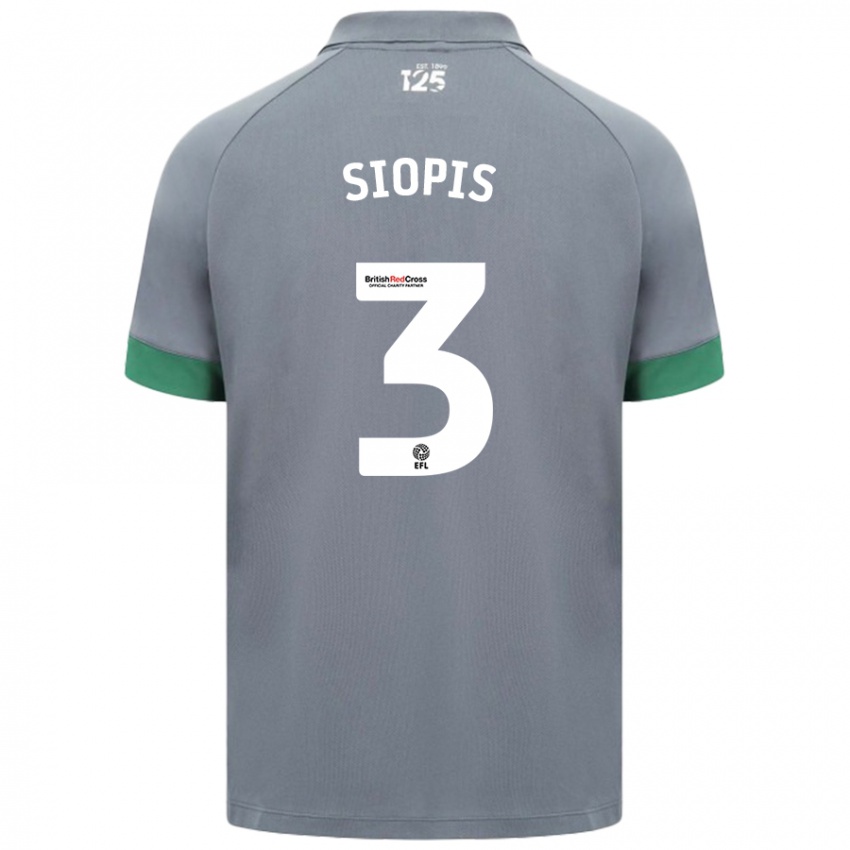 Heren Manolis Siopis #3 Donkergrijs Uitshirt Uittenue 2024/25 T-Shirt