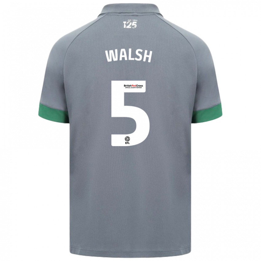 Heren Siobhan Walsh #5 Donkergrijs Uitshirt Uittenue 2024/25 T-Shirt