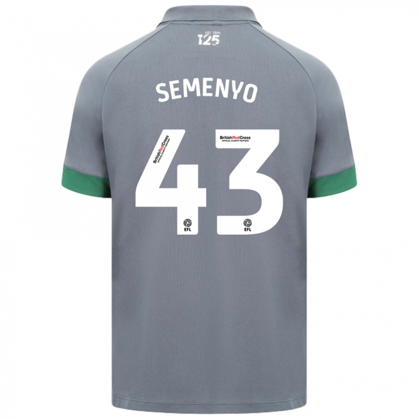 Heren Jai Semenyo #43 Donkergrijs Uitshirt Uittenue 2024/25 T-Shirt