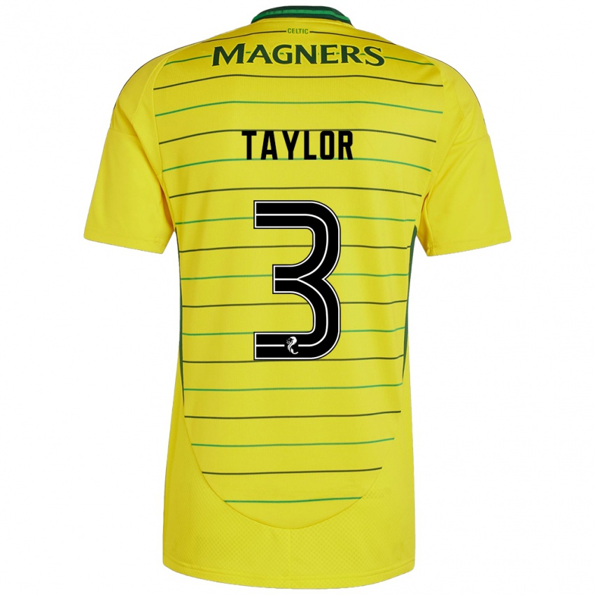 Heren Greg Taylor #3 Geel Uitshirt Uittenue 2024/25 T-Shirt