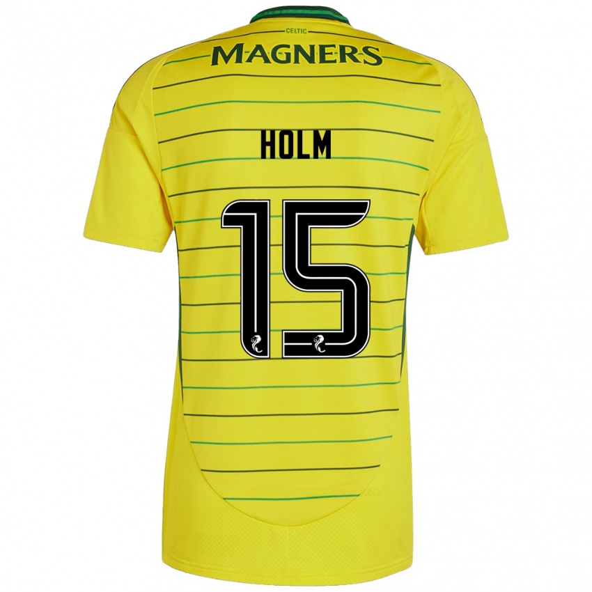 Heren Odin Thiago Holm #15 Geel Uitshirt Uittenue 2024/25 T-Shirt