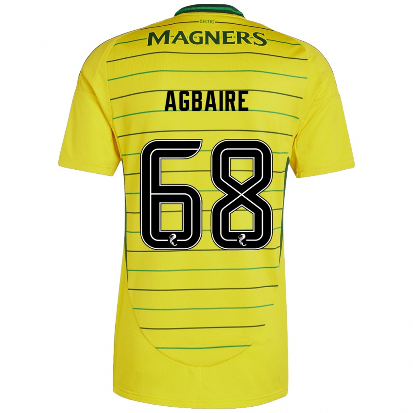 Heren Lenny Agbaire #68 Geel Uitshirt Uittenue 2024/25 T-Shirt