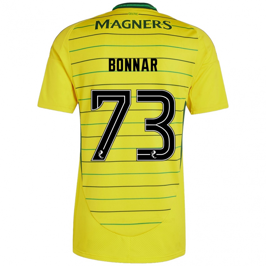 Heren Jude Bonnar #73 Geel Uitshirt Uittenue 2024/25 T-Shirt