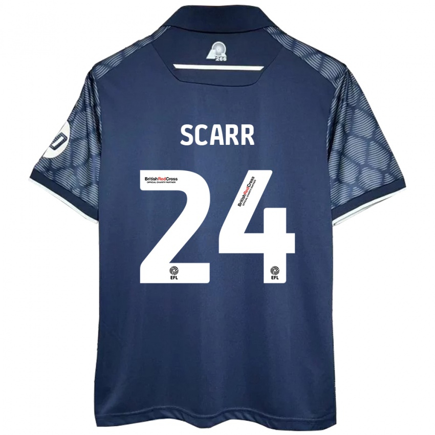 Heren Dan Scarr #24 Zwart Uitshirt Uittenue 2024/25 T-Shirt