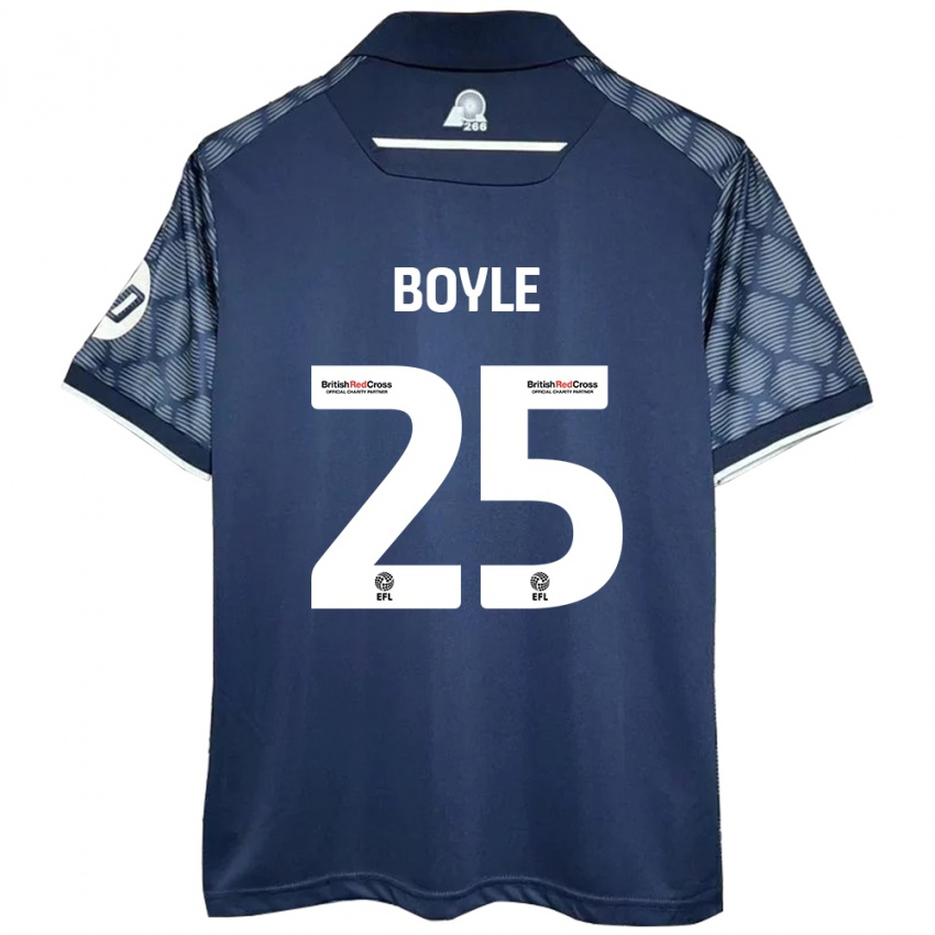 Heren Will Boyle #25 Zwart Uitshirt Uittenue 2024/25 T-Shirt