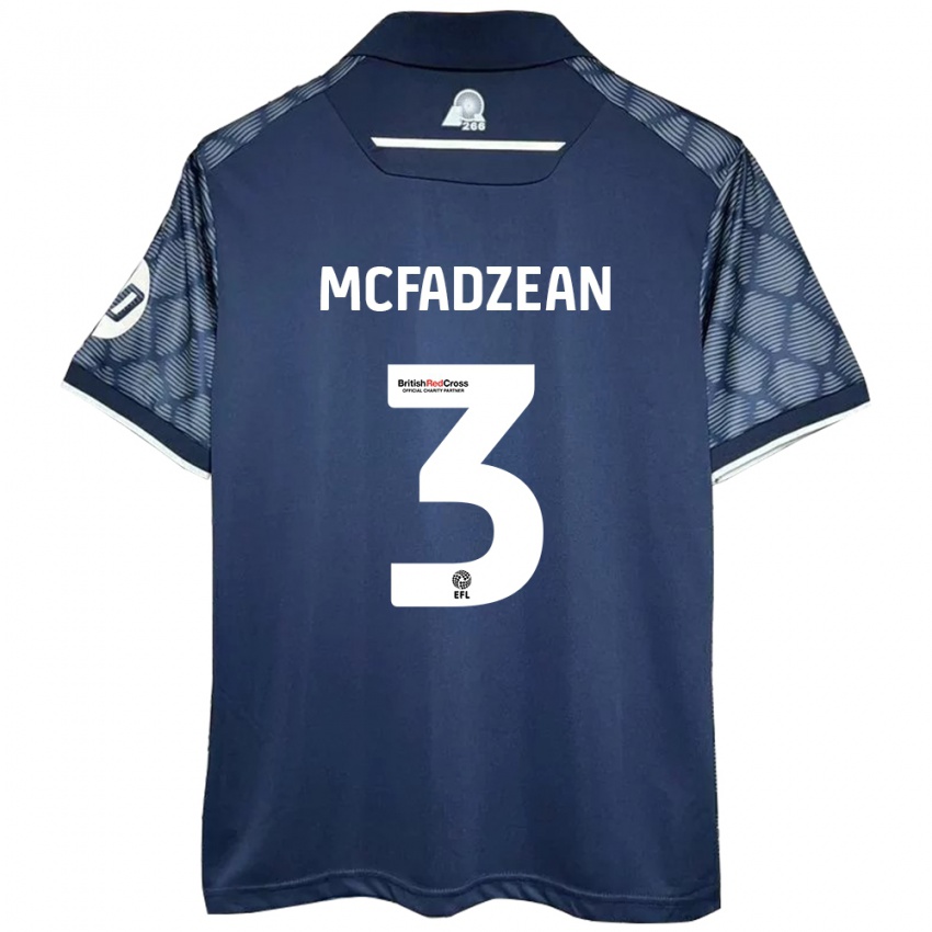 Heren Callum Mcfadzean #3 Zwart Uitshirt Uittenue 2024/25 T-Shirt