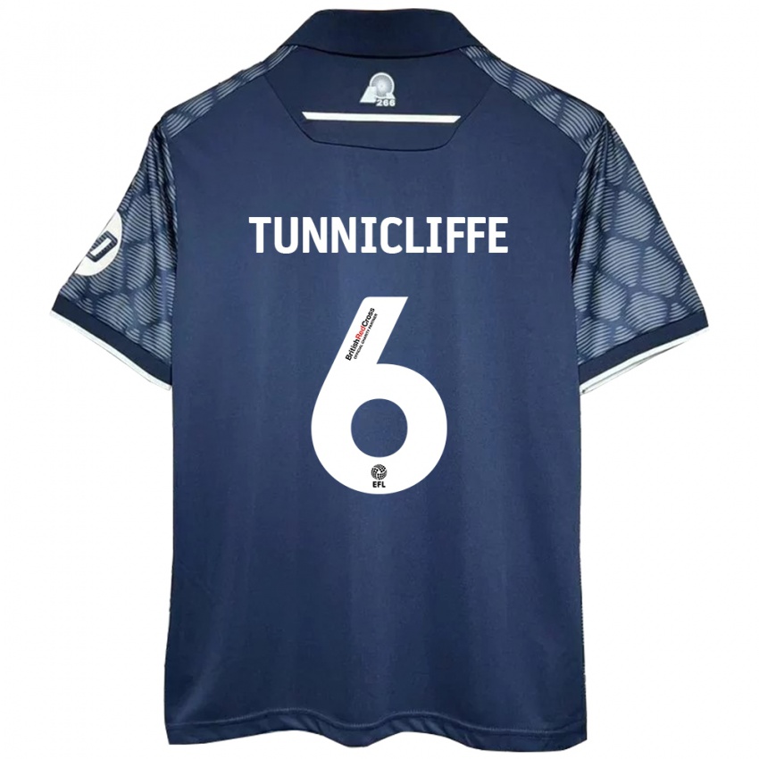 Heren Jordan Tunnicliffe #6 Zwart Uitshirt Uittenue 2024/25 T-Shirt