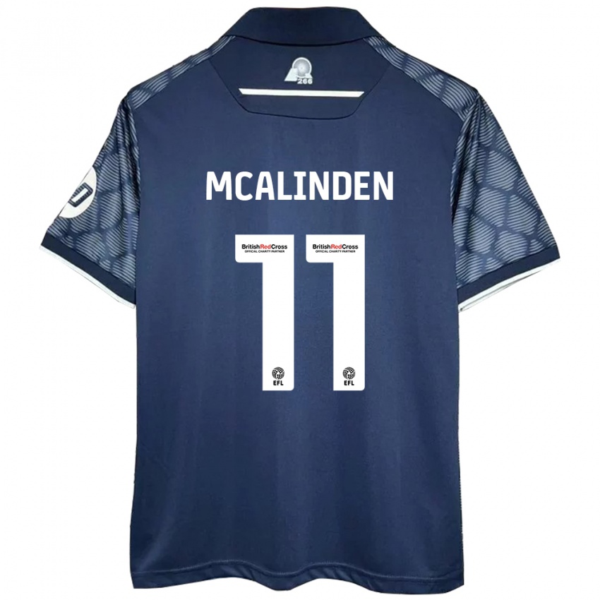 Heren Liam Mcalinden #11 Zwart Uitshirt Uittenue 2024/25 T-Shirt