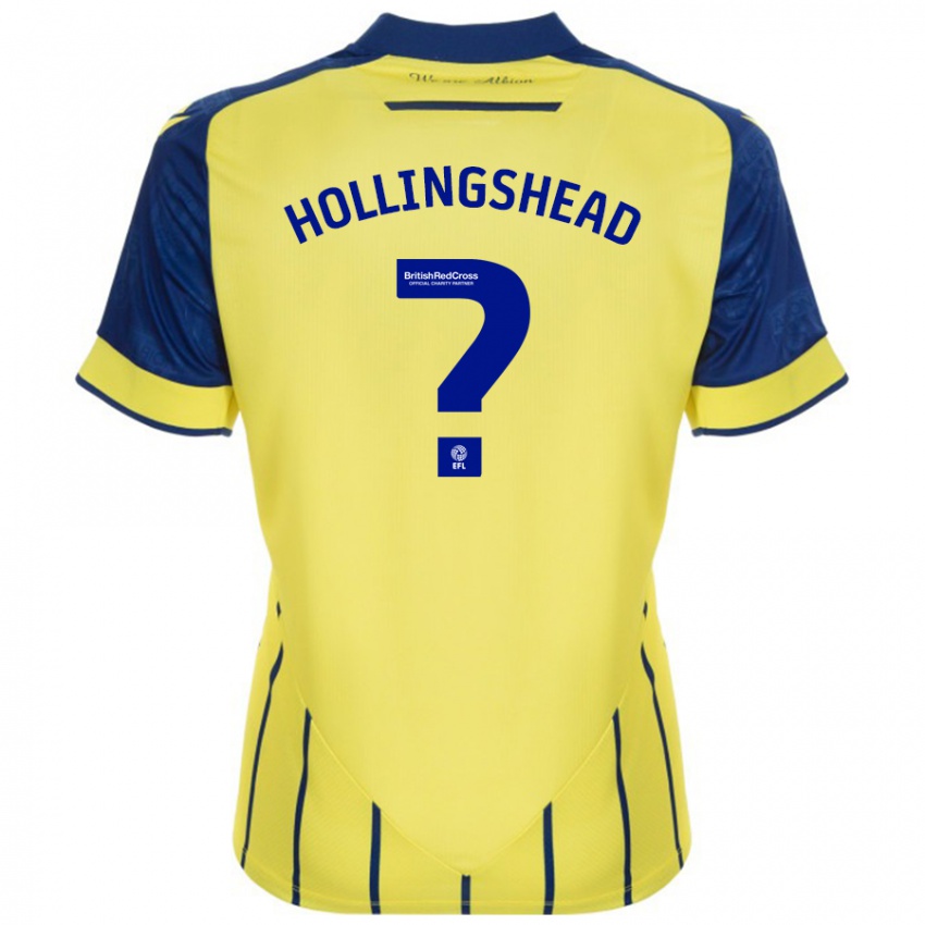 Heren Ronnie Hollingshead #0 Geel Blauw Uitshirt Uittenue 2024/25 T-Shirt