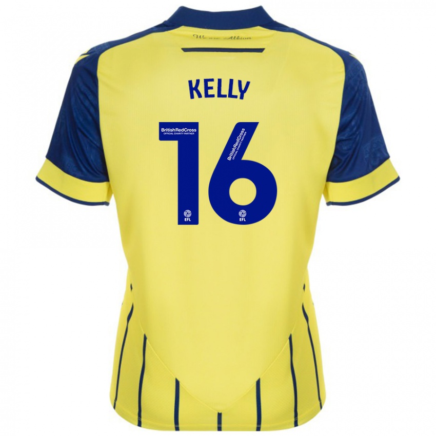 Heren Martin Kelly #16 Geel Blauw Uitshirt Uittenue 2024/25 T-Shirt