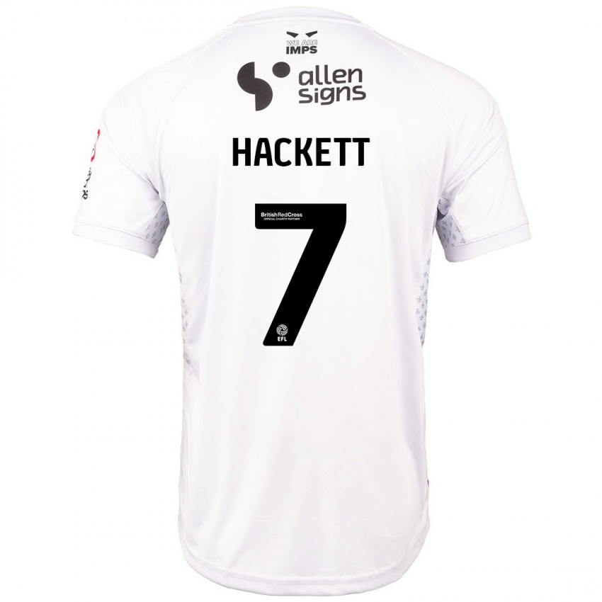 Heren Reeco Hackett #7 Rood Wit Uitshirt Uittenue 2024/25 T-Shirt