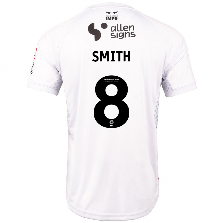 Heren Alistair Smith #8 Rood Wit Uitshirt Uittenue 2024/25 T-Shirt