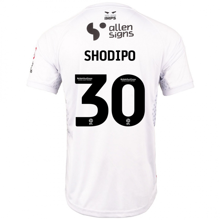 Heren Olamide Shodipo #30 Rood Wit Uitshirt Uittenue 2024/25 T-Shirt