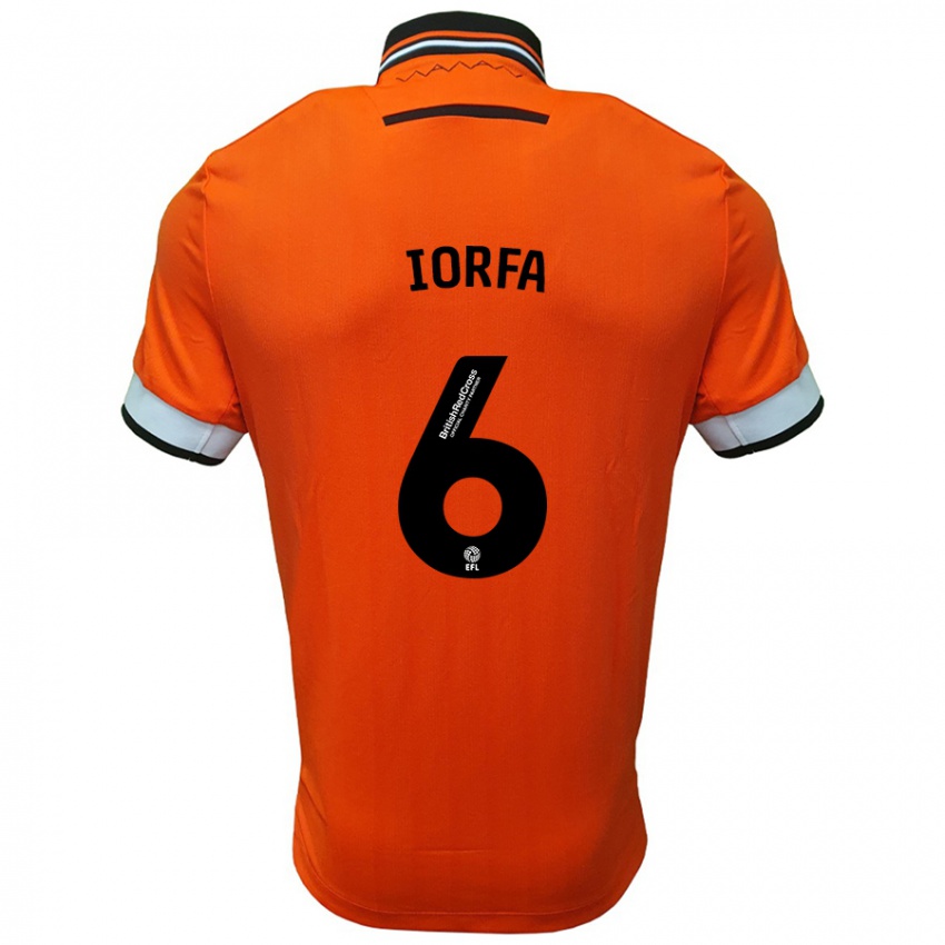 Heren Dominic Iorfa #6 Oranje Wit Uitshirt Uittenue 2024/25 T-Shirt