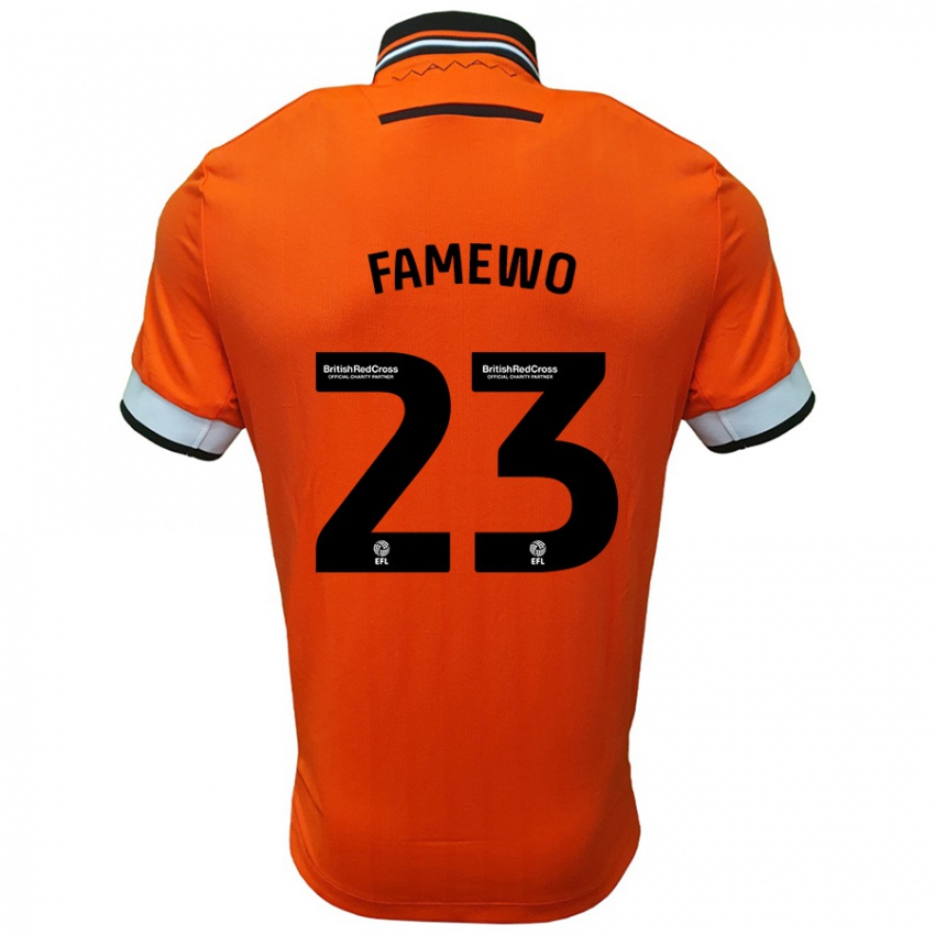 Heren Akin Famewo #23 Oranje Wit Uitshirt Uittenue 2024/25 T-Shirt