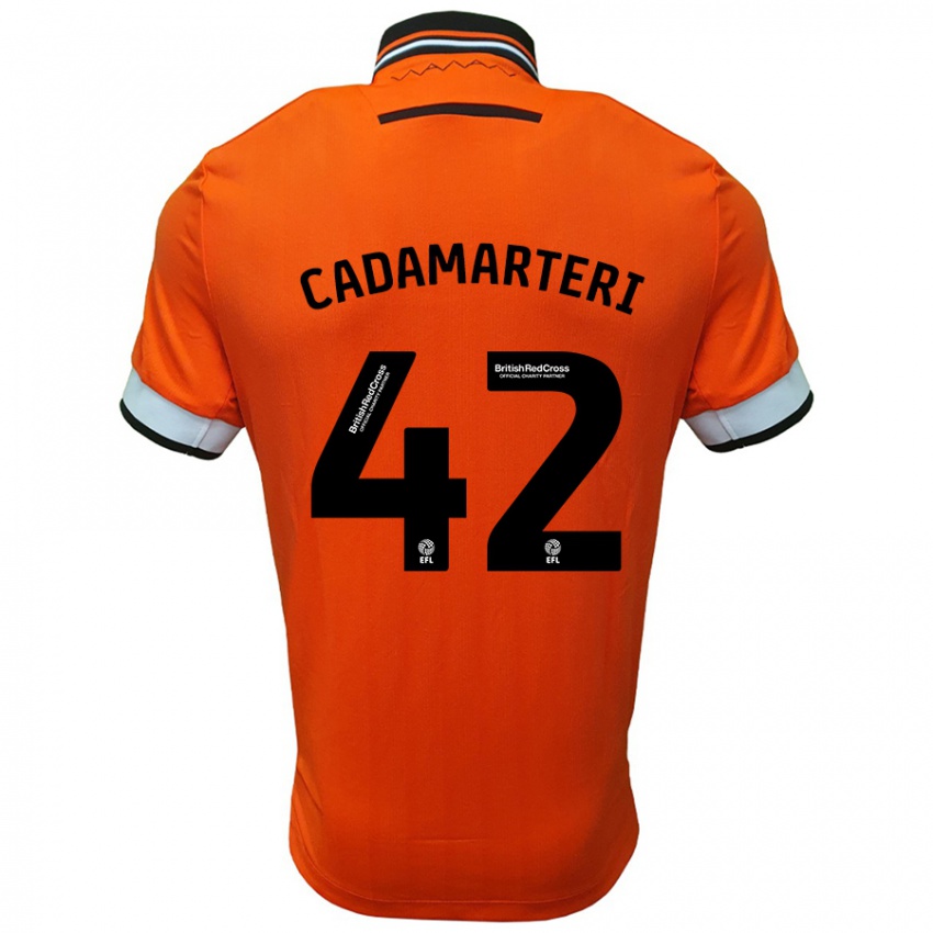 Heren Bailey Cadamarteri #42 Oranje Wit Uitshirt Uittenue 2024/25 T-Shirt