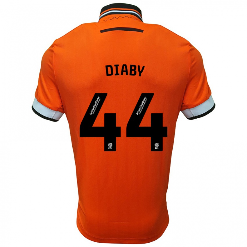 Heren Momo Diaby #44 Oranje Wit Uitshirt Uittenue 2024/25 T-Shirt