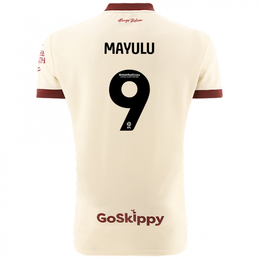 Heren Fally Mayulu #9 Crèmewit Uitshirt Uittenue 2024/25 T-Shirt