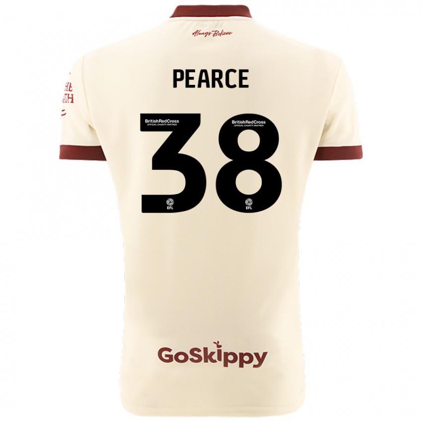 Heren Manon Pearce #38 Crèmewit Uitshirt Uittenue 2024/25 T-Shirt