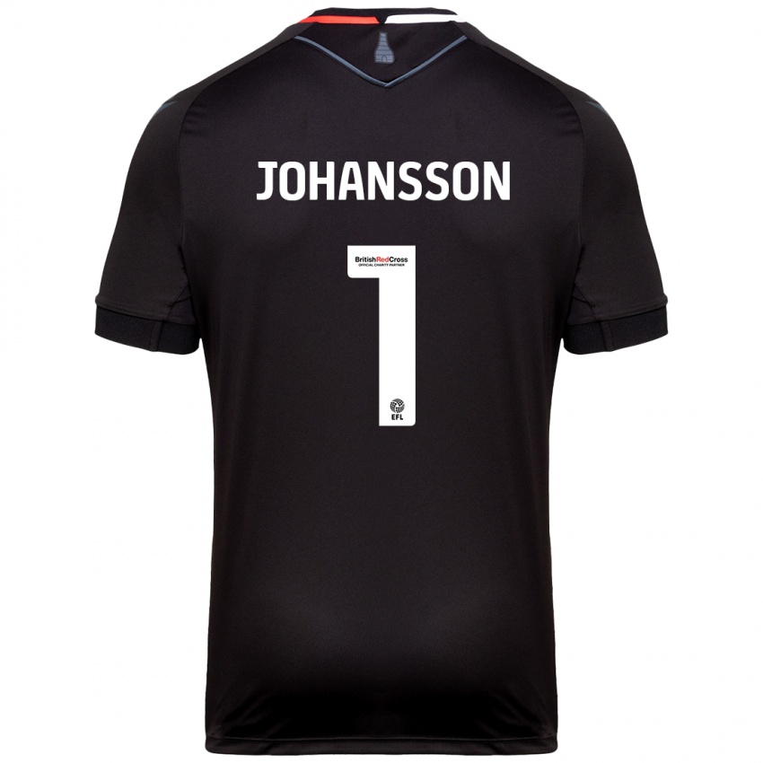 Heren Viktor Johansson #1 Zwart Uitshirt Uittenue 2024/25 T-Shirt