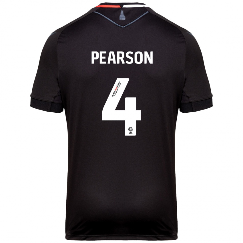 Heren Ben Pearson #4 Zwart Uitshirt Uittenue 2024/25 T-Shirt