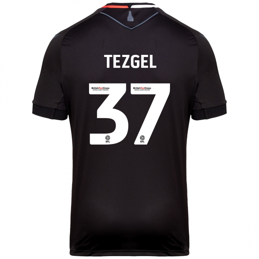 Heren Emre Tezgel #37 Zwart Uitshirt Uittenue 2024/25 T-Shirt